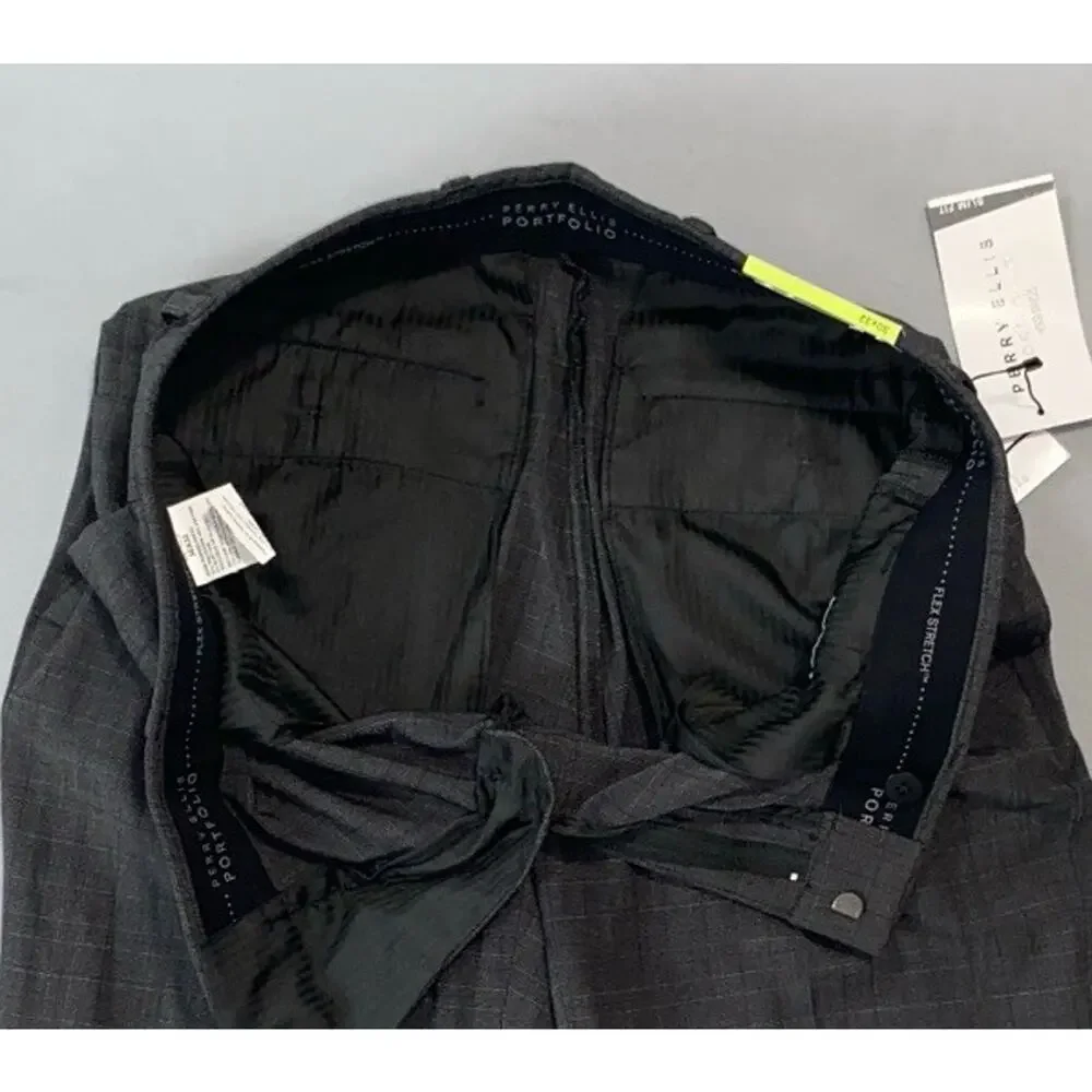 Perry Ellis Portfolio Essentials Slim Fit Washable Dress Pants. Men's 30X32, NWT